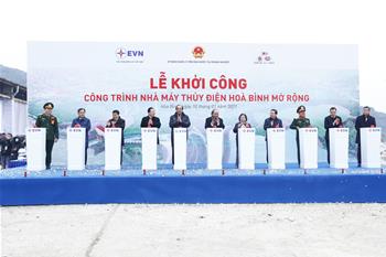 Groundbreaking ceremony of Hoa Binh Extension Hydropower plant project